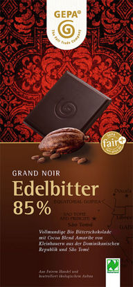 Bild von Bio Edelbitter Schokolade 85%