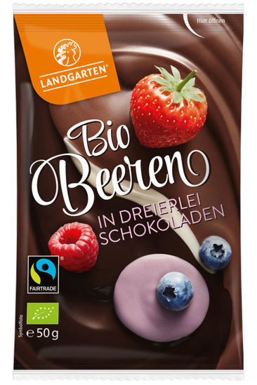 Bild von Bio Beeren in dreierlei Schokoladen