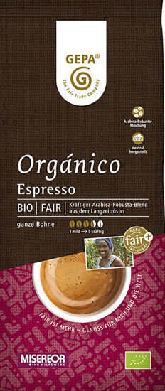 Bild von Bio Organico Espresso 500g, Bohne