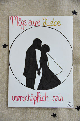 Bild von Hochzeitskarte Paarsilhouette