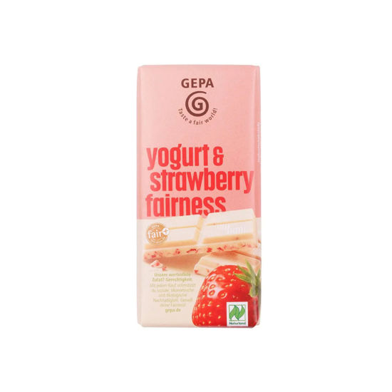 Bild von Bio weiße Schokolade 'Yogurt & Strawberry Fairness'