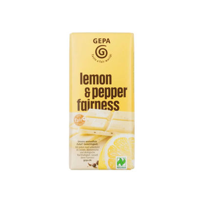 Bild von Bio weiße Schokolade 'Lemon & Pepper Fairness'