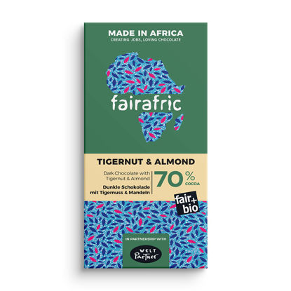 Bild von fairafric Bio-Zartbitterschokolade 70% Tigernuss & Mandel