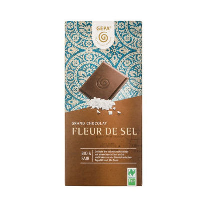 Bild von Fleur de Sel Bio Vollmilchschokolade