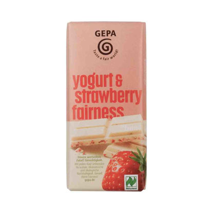Bild von Bio weiße Schokolade 'Yogurt & Strawberry Fairness'